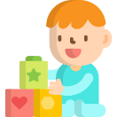 Criança brincando com brinquedos de montar